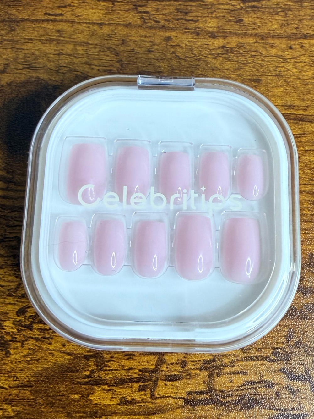 Pink Press-On Nail Set - Soft Pink False Nails short coffin